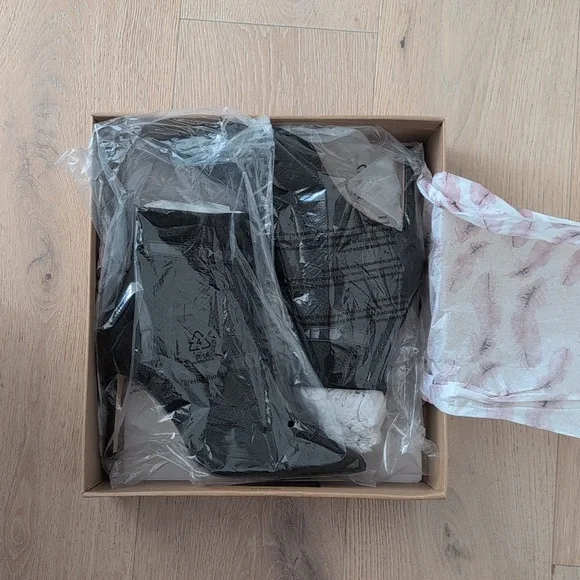 Jessica Simpson Black Studded Ankle Sock Boots 8.5 - Picture 4 of 5